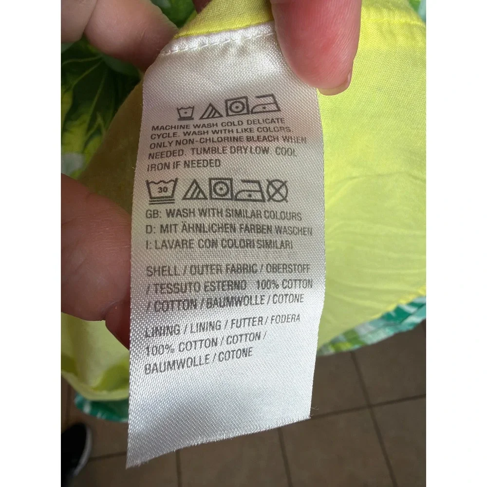 Beautiful by Lawrence Zarian Green Floral Cotton Maxi Dress V-Neck L A646319 - Picture 5 of 7